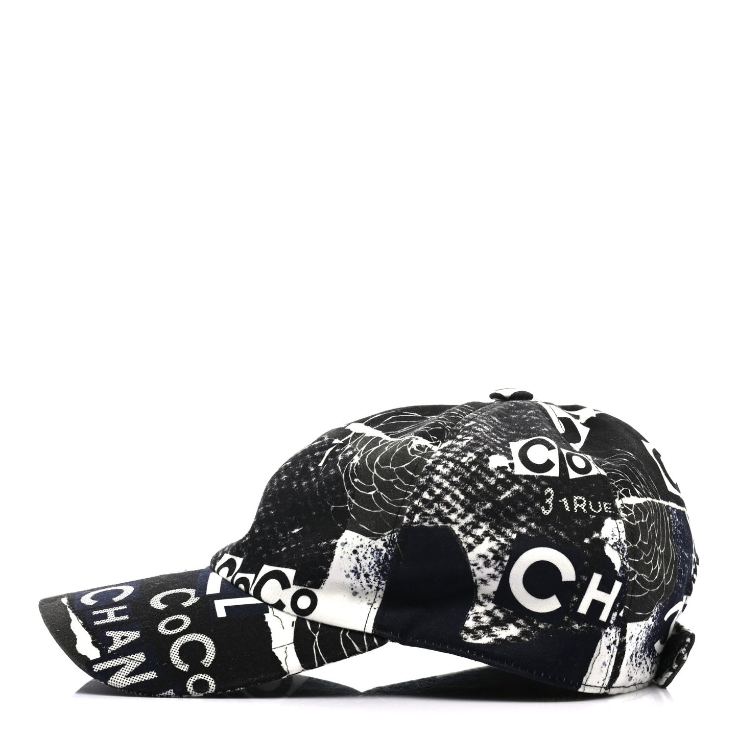 Cotton Coco Print Cap Hat Navy Black White