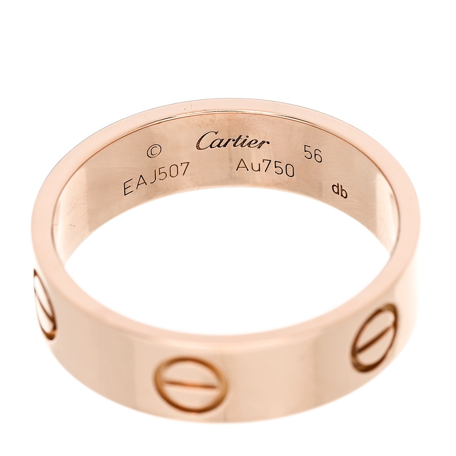 Cartier 18K Pink Gold 5.5mm LOVE Ring 56 7.75 4 of 5