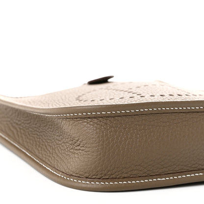 Hermes Taurillon Clemence Amazone Evelyne TPM Etoupe Bleu Indigo 8 of 9