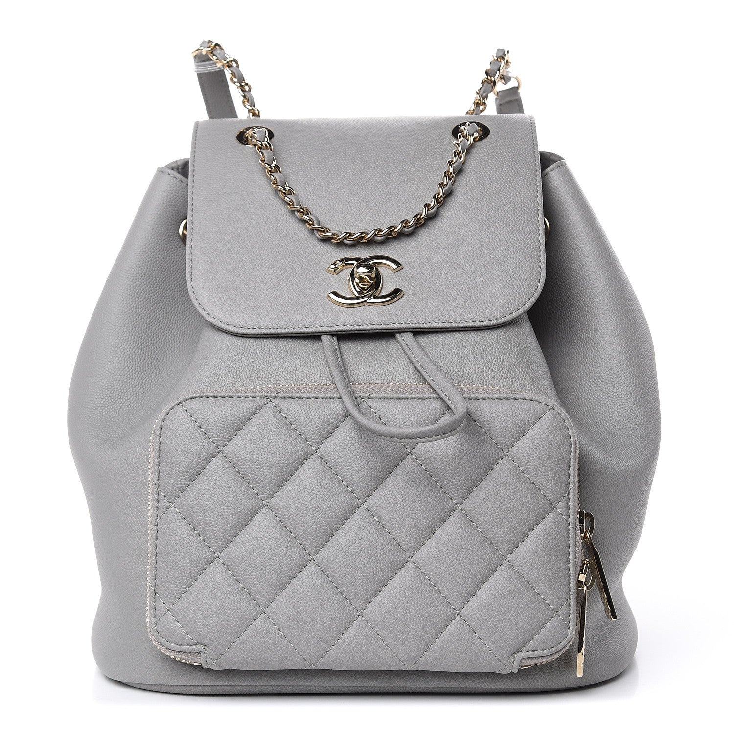 Chanel Caviar Quilted Business Affinity Backpack Grey 1 of 9