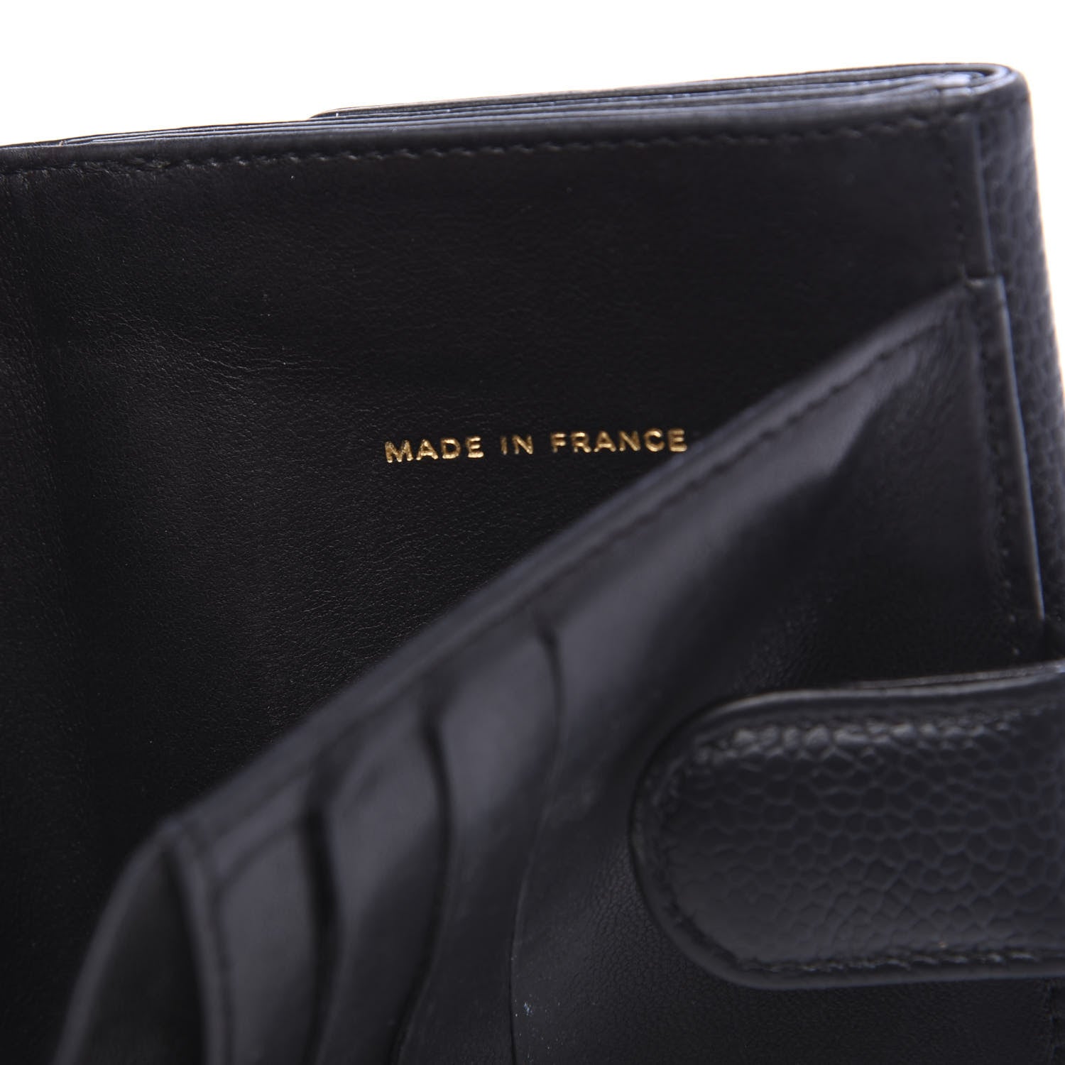 Chanel Caviar Timeless CC Compact French Wallet Black 7 of 9