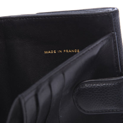 Chanel Caviar Timeless CC Compact French Wallet Black 7 of 9