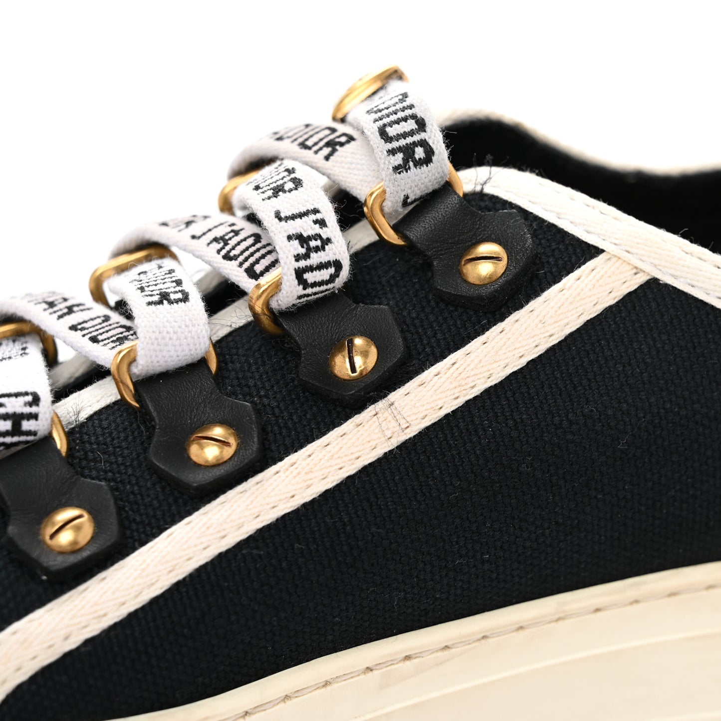 Canvas Walk'N'Dior Low Top Sneakers 36.5 Black