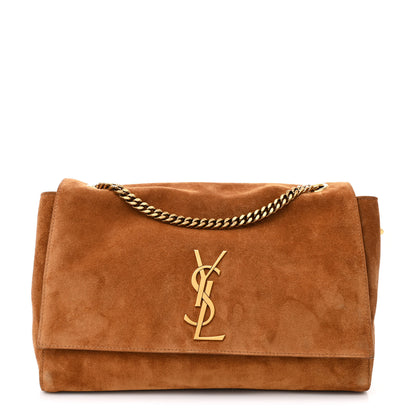 Saint Laurent Smooth Calfskin Suede Medium Reversible Monogram Kate Satchel Brick 1 of 11