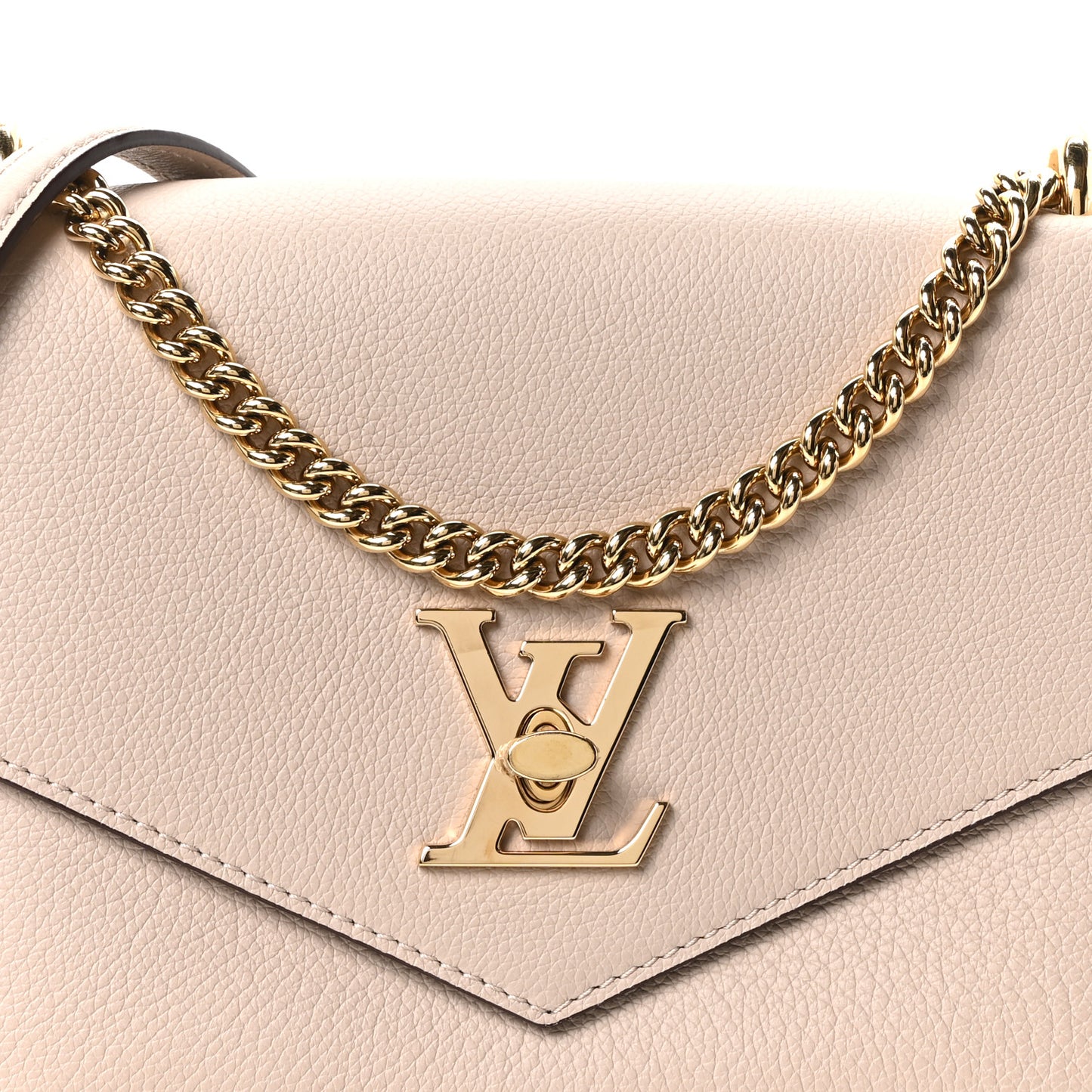 Soft Calfskin Mylockme Chain Bag BB Greige