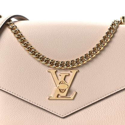 Louis Vuitton Soft Calfskin Mylockme Chain Bag BB Greige 6 of 8
