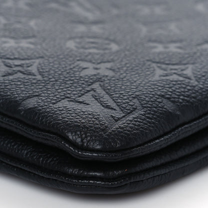 Louis Vuitton Empreinte Double Zip Pochette Black 9 of 10