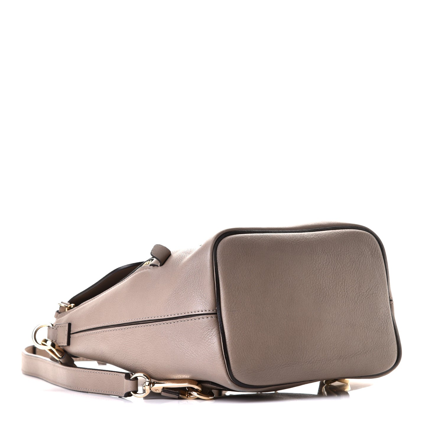 Suede Calfskin Small Faye Backpack Motty Grey