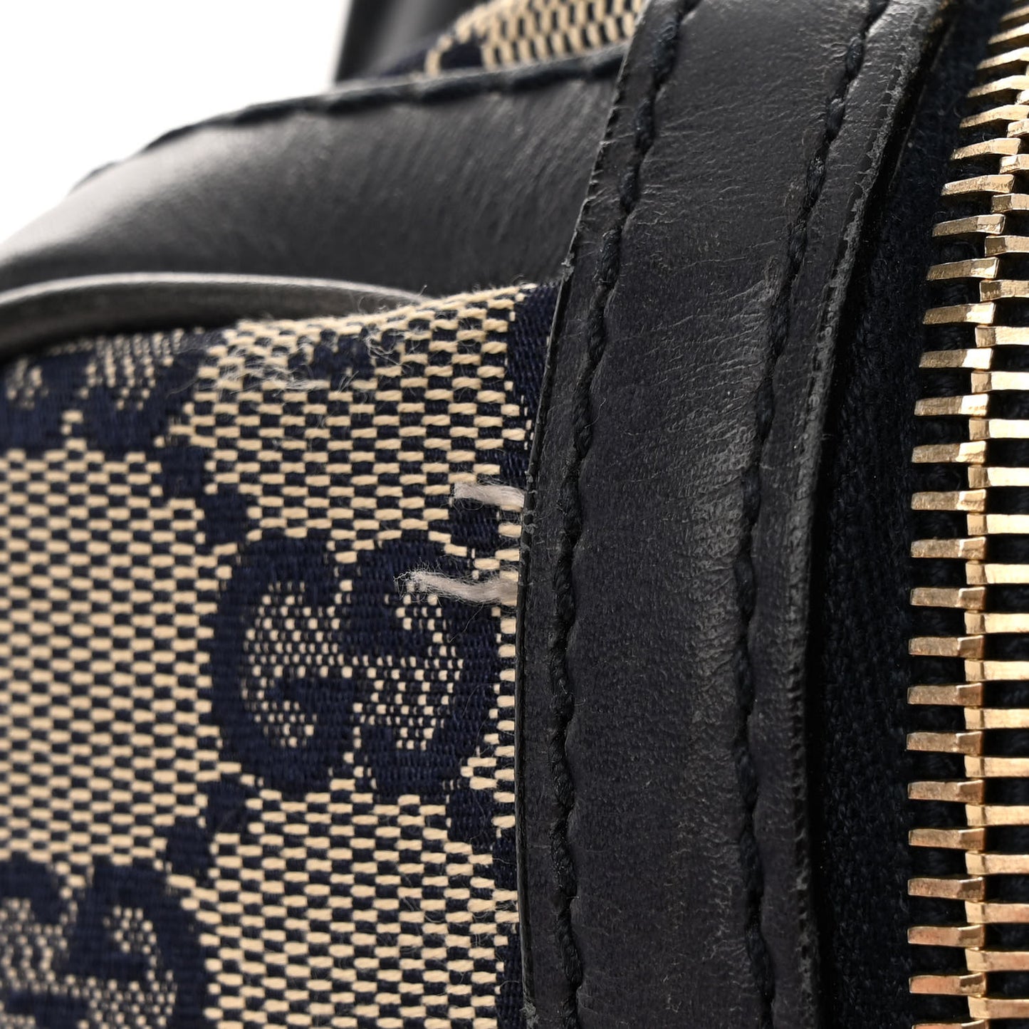 Monogram Vintage Web Small Boston Navy
