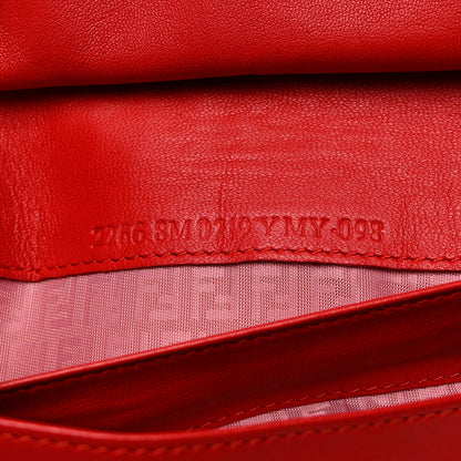 Fendi Nappa Logo Embossed Long Wallet on Chain Rosso 9 of 14