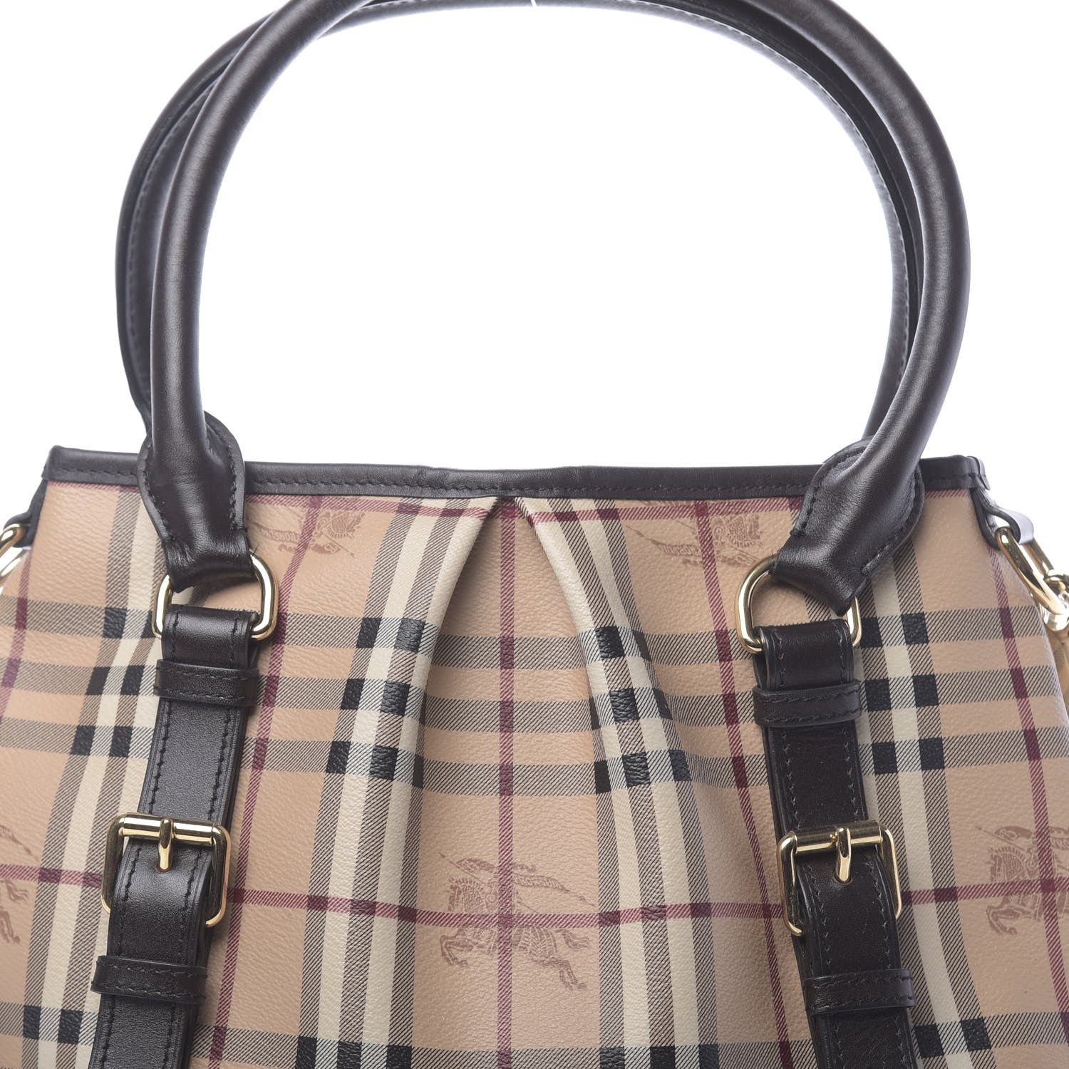 Burberry Haymarket Check Small Northfield Tote Chocolate 11 of 14