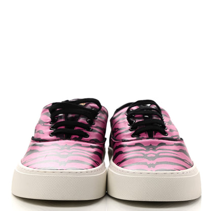 Saint Laurent Nappa Zebra Venice Sneakers 40 Fuchsia Black 2 of 9