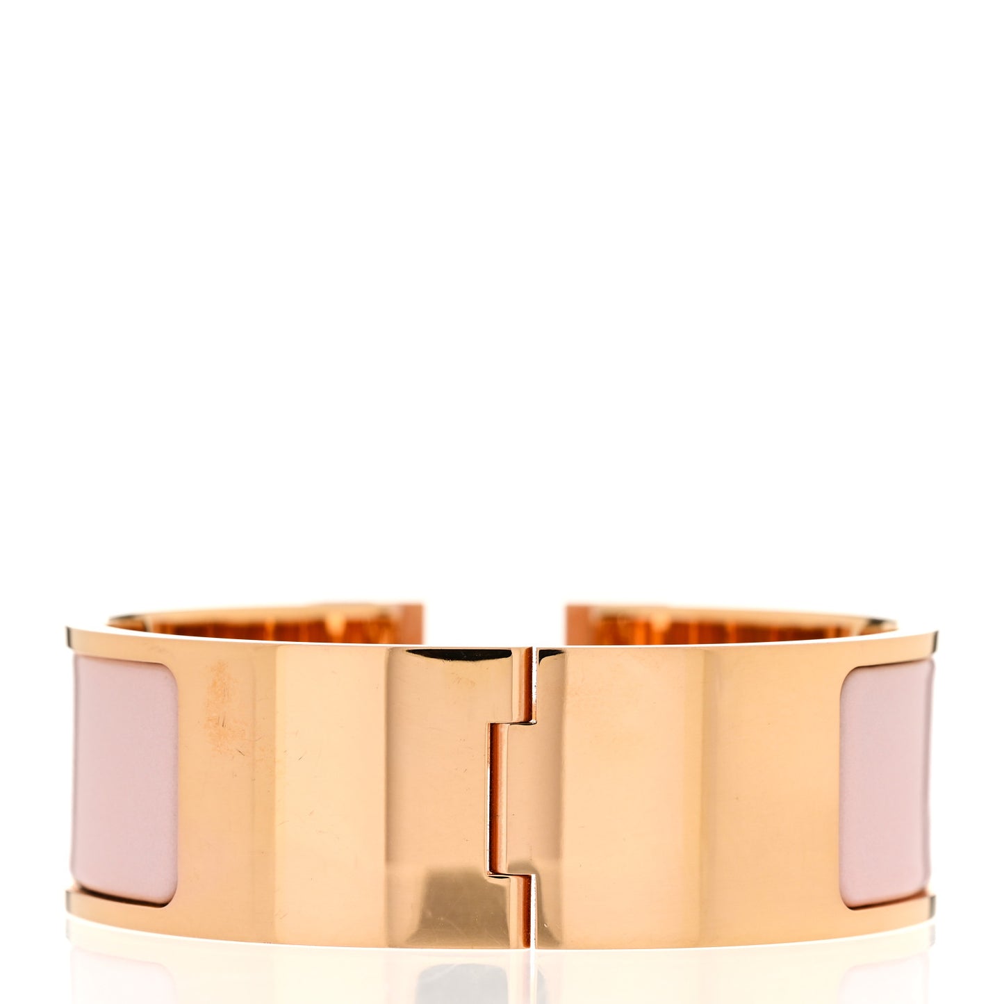 Enamel Wide Clic Clac H Bracelet PM Rose Dragee