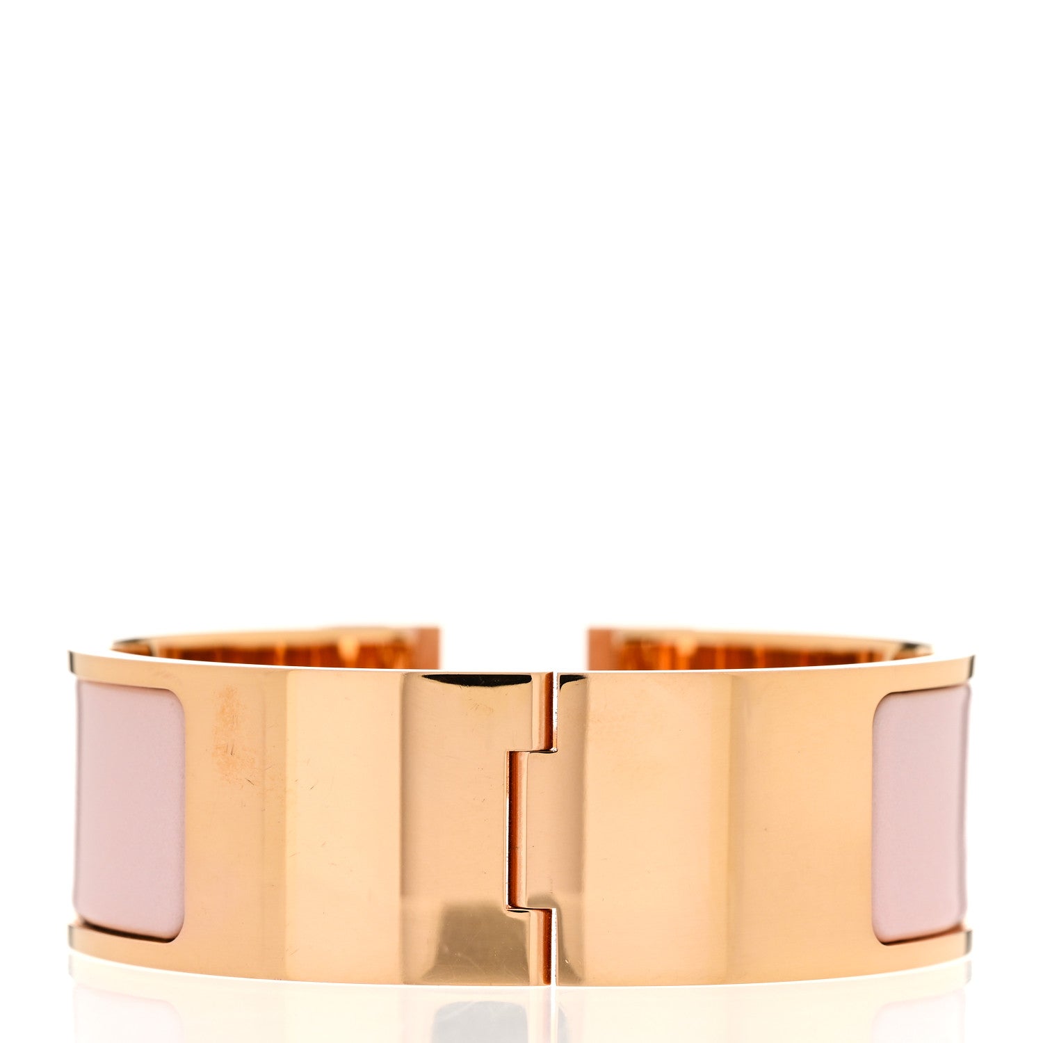 Hermes Enamel Wide Clic Clac H Bracelet PM Rose Dragee 3 of 5