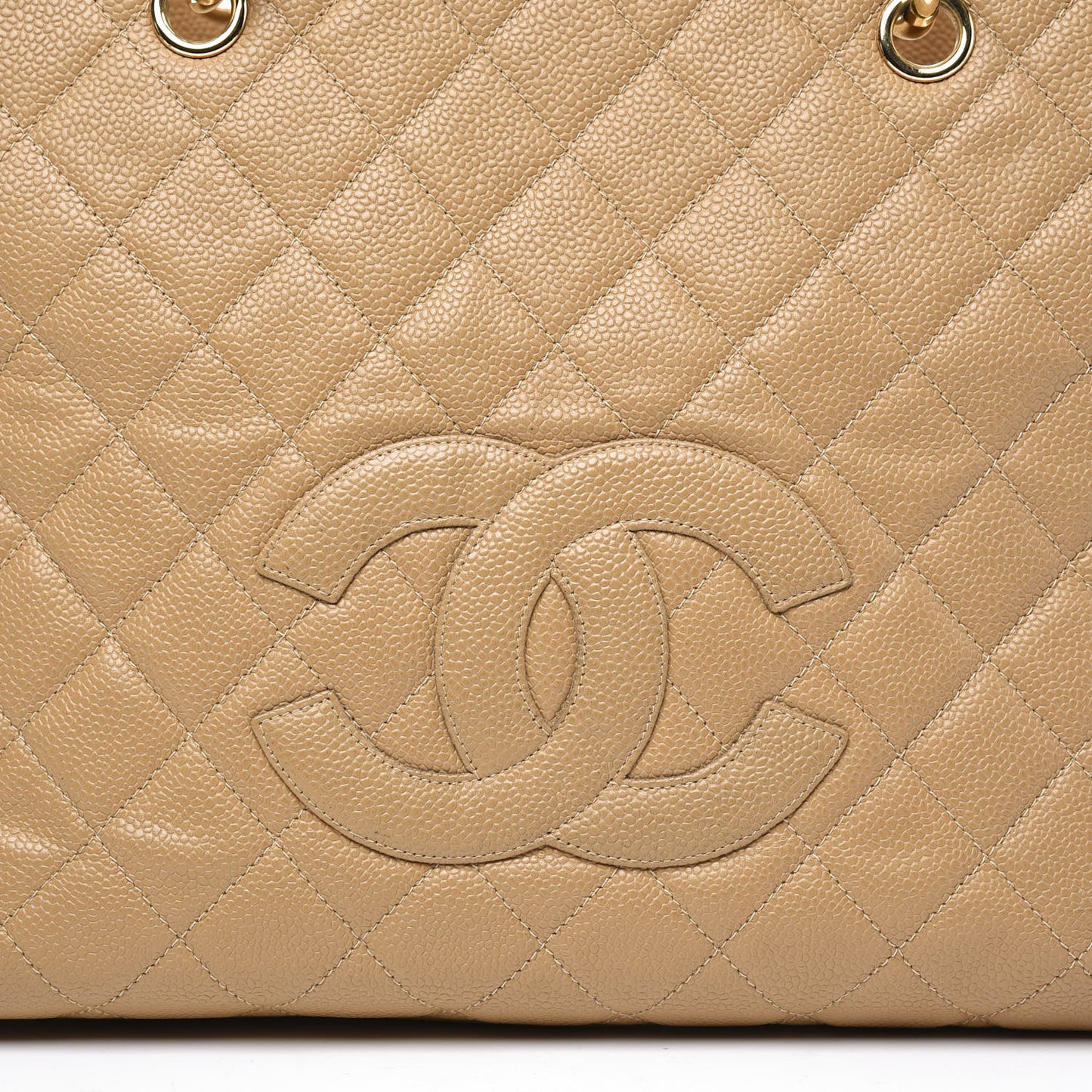 Caviar Quilted Grand Timeless Tote GTT Beige