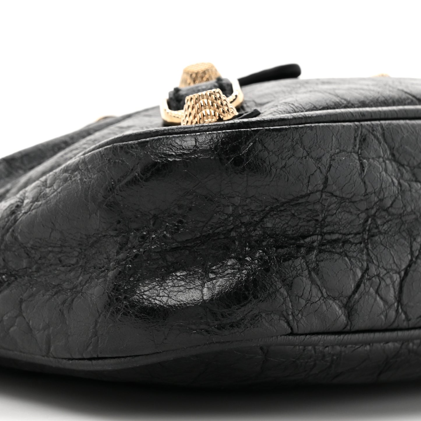 Agneau Giant 12 Gold Hardware Hip Black