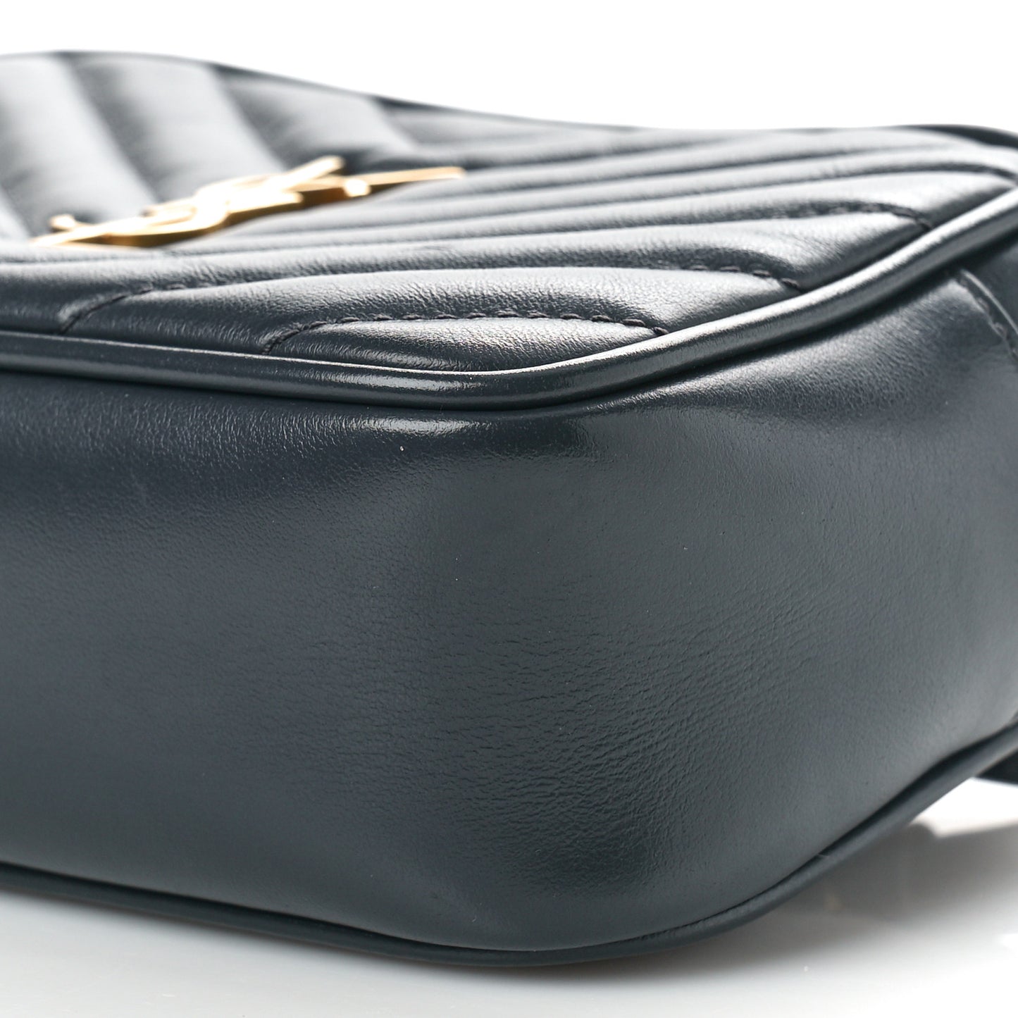 SAINT LAURENT Calfskin Matelasse Monogram Lou Belt Bag Dark Smog