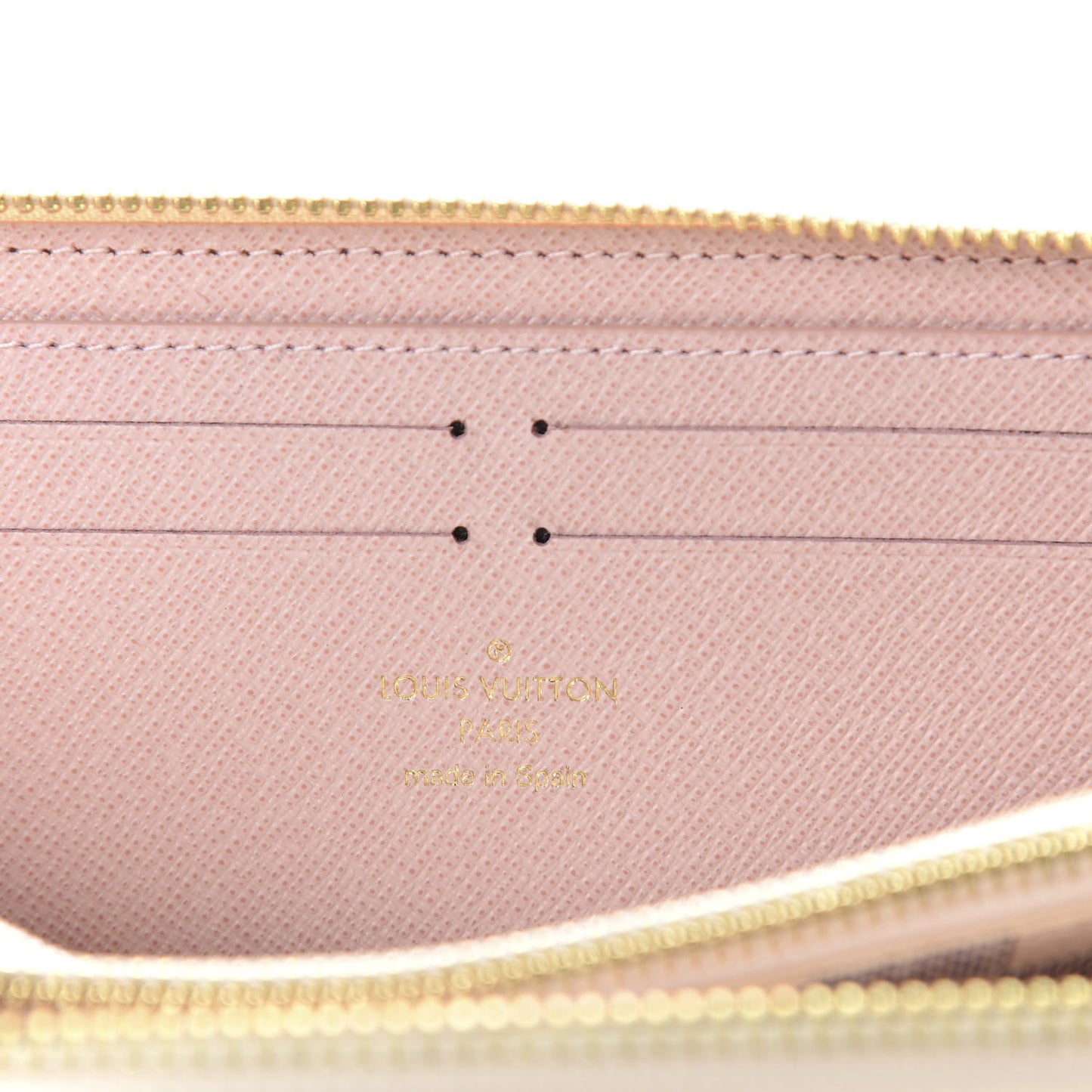 Damier Azur Clemence Wallet Rose Ballerine