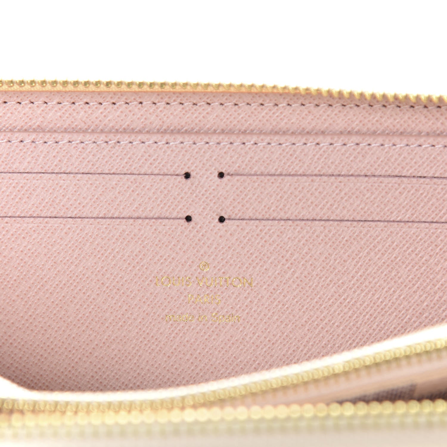 Louis Vuitton Damier Azur Clemence Wallet Rose Ballerine 6 of 9