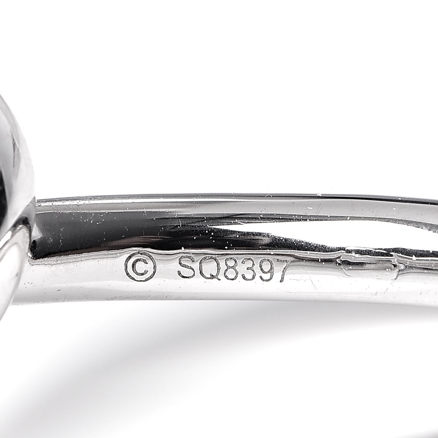 Cartier 18K White Gold Diamond Entrelaces Ring 48 4.5 6 of 6
