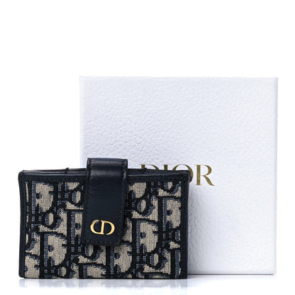 Christian Dior Oblique 30 Montaigne Gusseted 5 Card Holder Blue 12 of 12