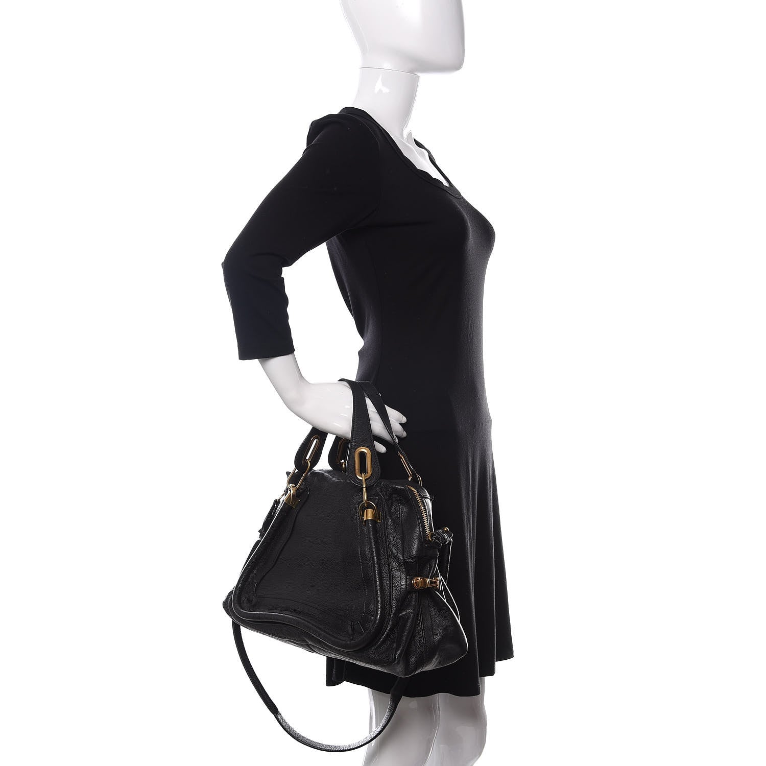 Chloe Calfskin Medium Paraty Black 3 of 10