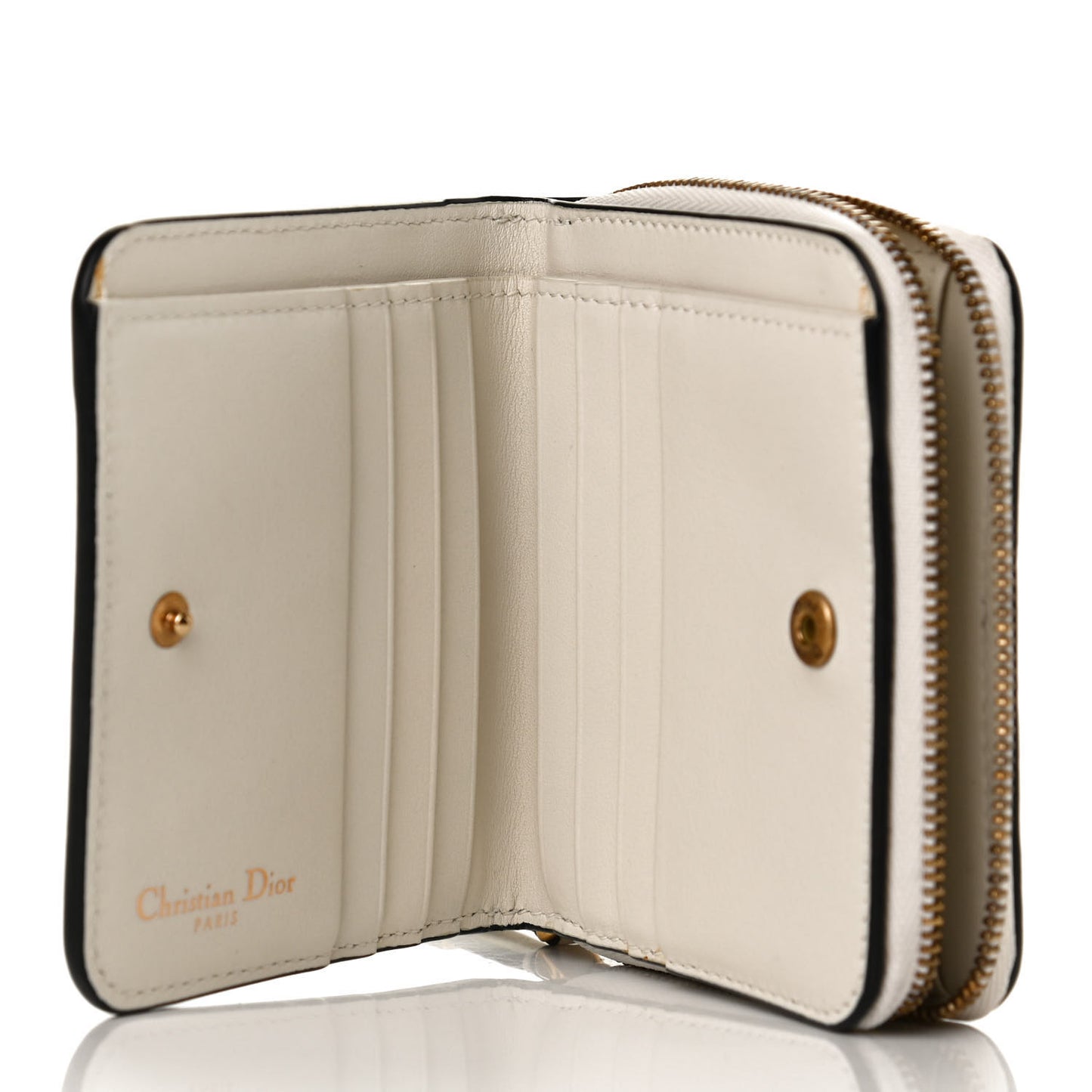 Calfskin Stars Voyageur French Wallet White Gold