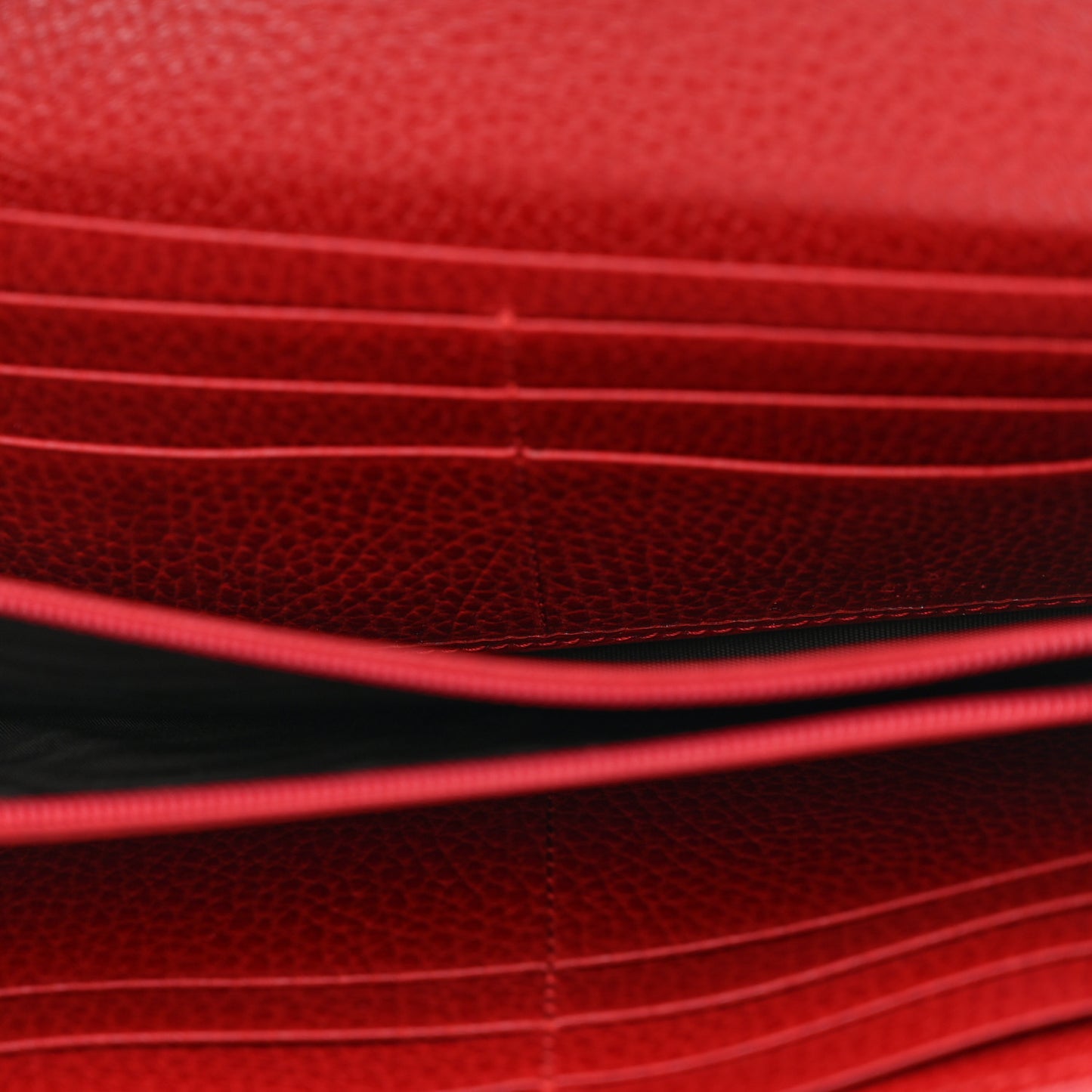 Dollar Calfskin Mini GG Marmont Chain Wallet Hibiscus Red