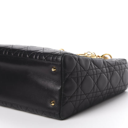 Christian Dior Lambskin Cannage Medium Lady Dior Black 6 of 10