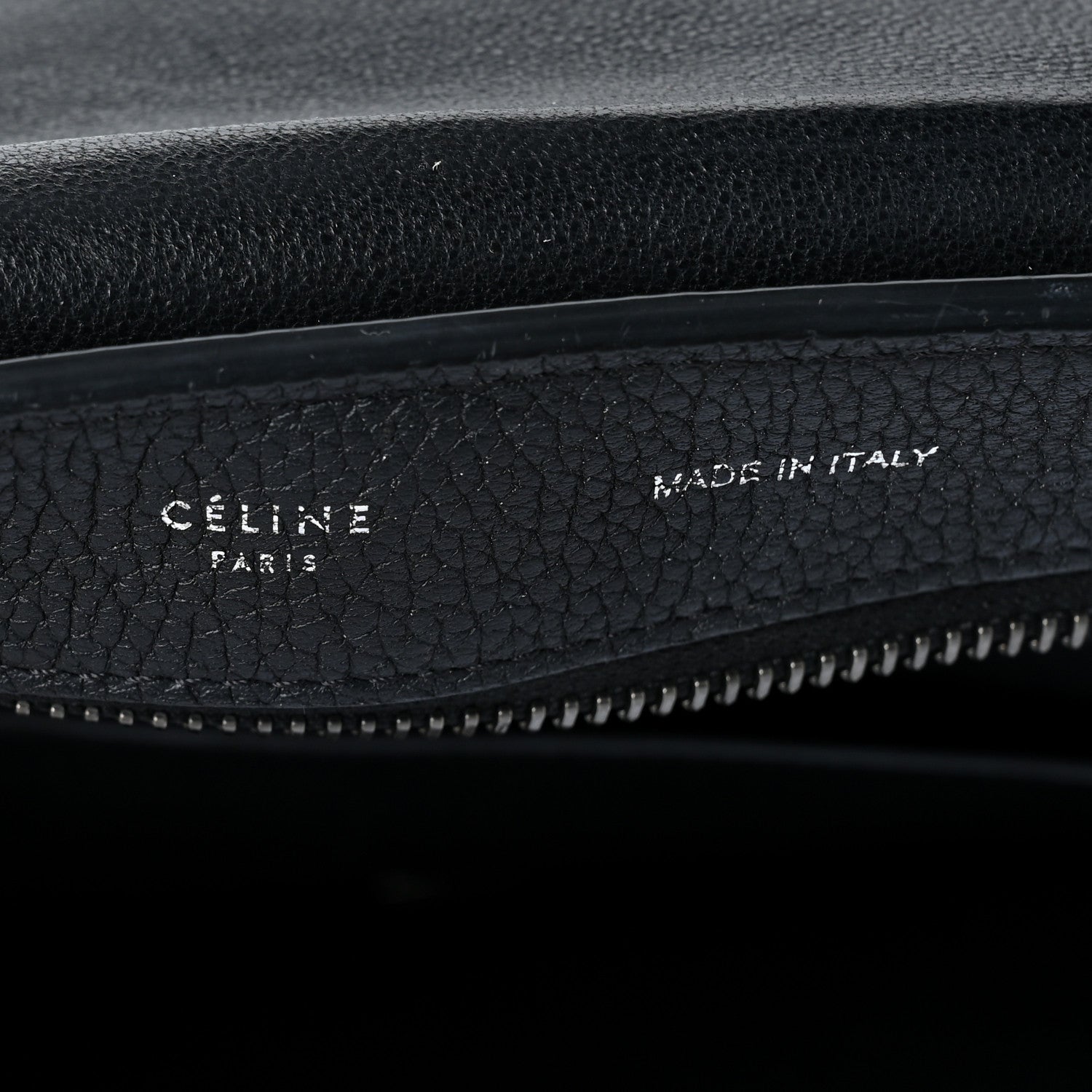Celine Drummed Calfskin Suede Medium Trapeze Black 6 of 8