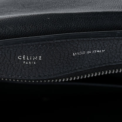 Celine Drummed Calfskin Suede Medium Trapeze Black 6 of 8