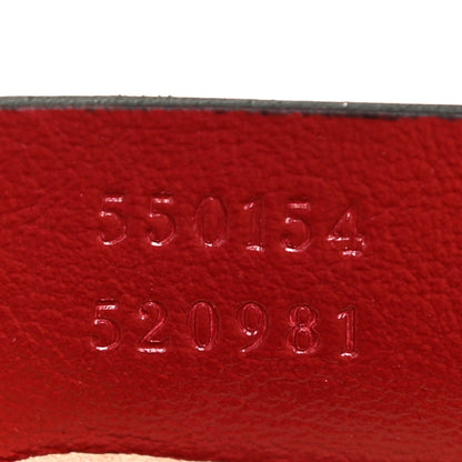 Gucci Vintage Effect Calfskin Matelasse Diagonal Mini Torchon GG Marmont Round Shoulder Bag Black Romantic Cherry 7 of 12