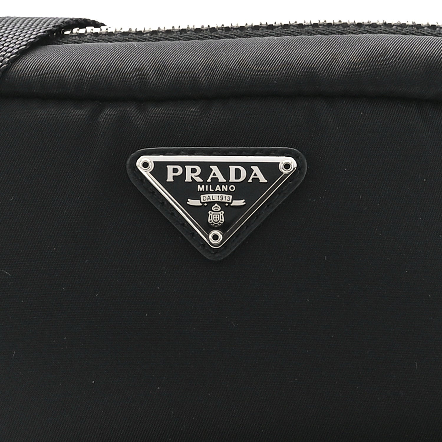 Prada Tessuto Soft Nylon Small Convertible Crossbody Wristlet Black Fuoco 8 of 11