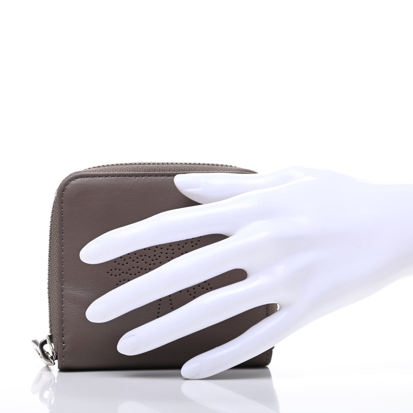 Nappa Small Blossom Zip Around Wallet Taupe