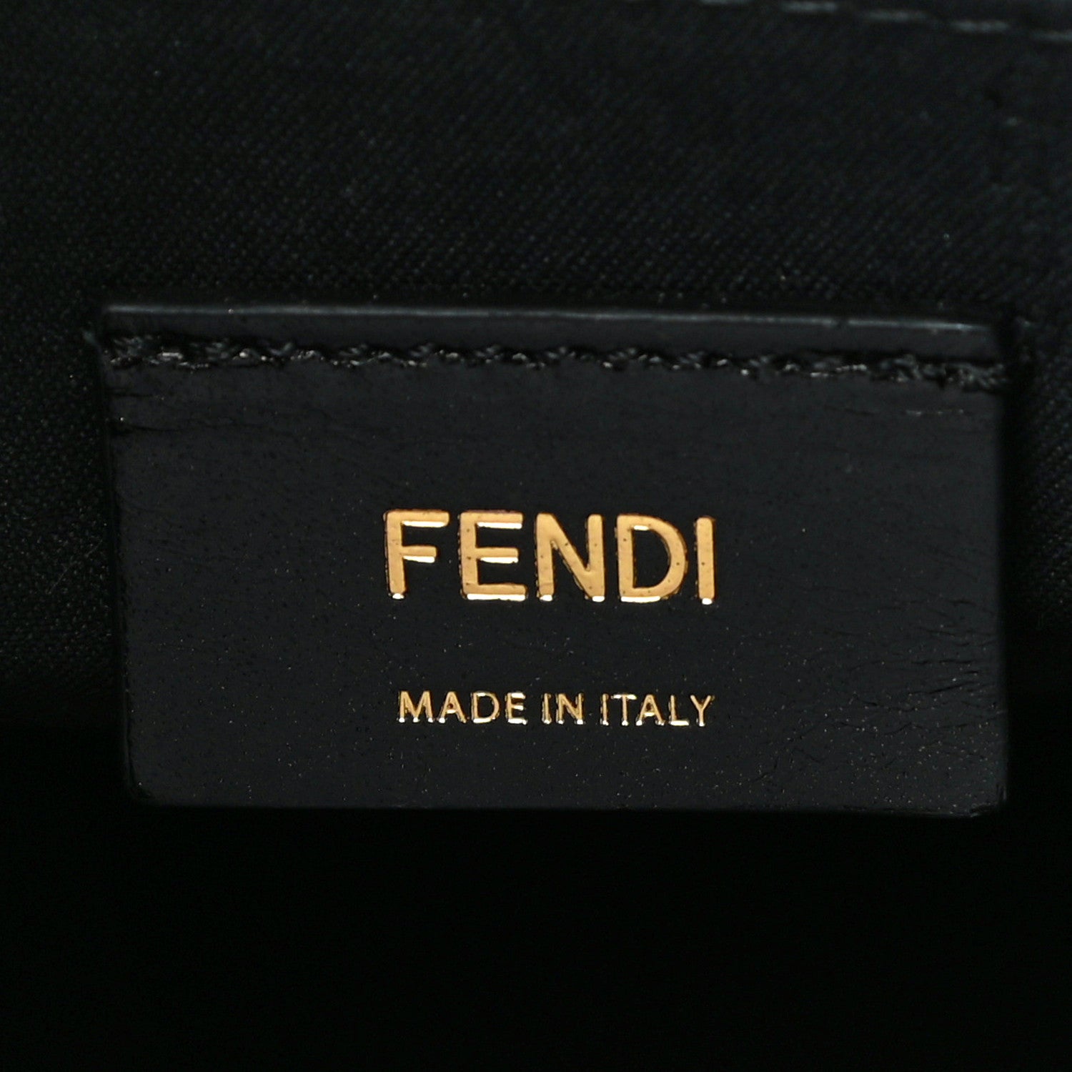 Fendi Vitello Fluffy Logo Clutch Bag Yellow Box Black 8 of 10