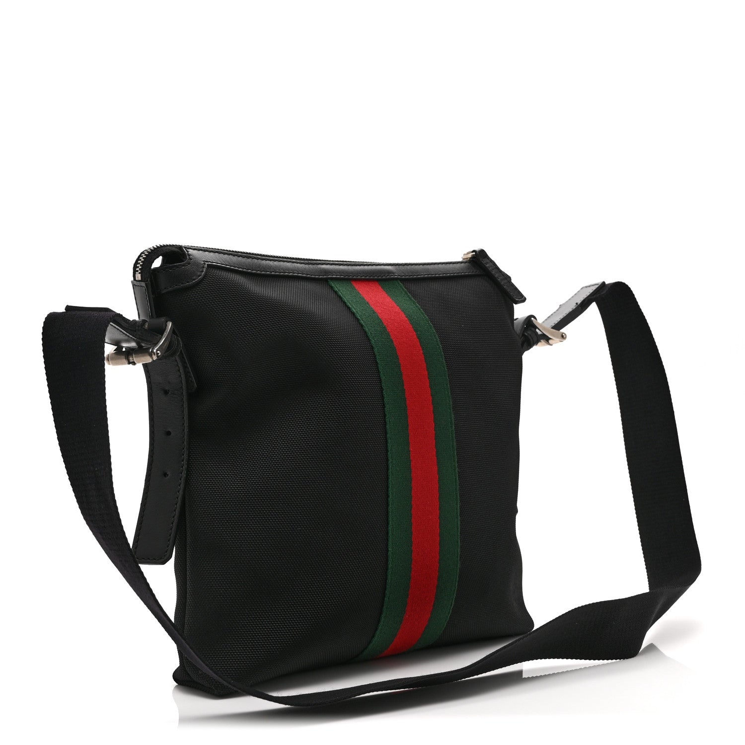 Gucci Techno Canvas Web Messenger Bag Black 3 of 11