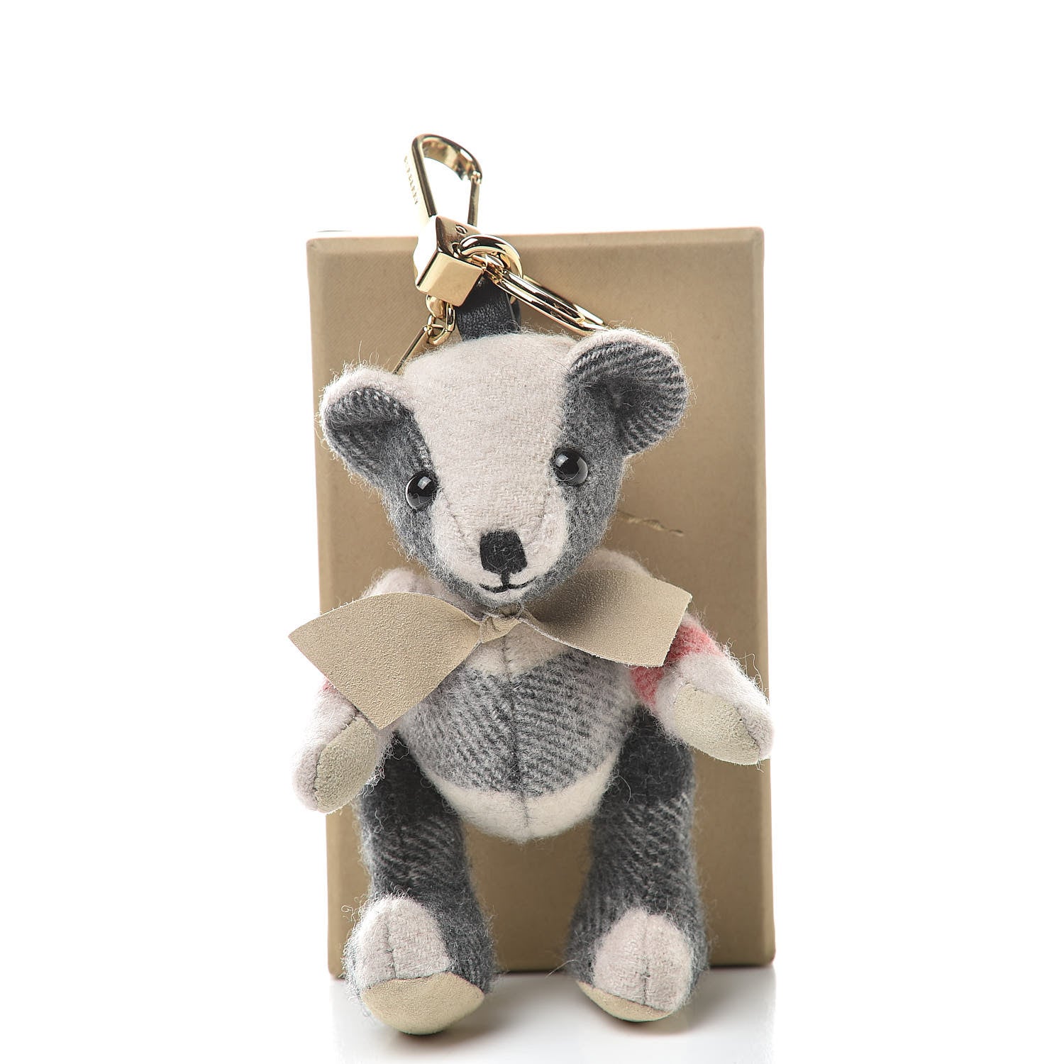 Burberry Cashmere House Check Thomas Bear Bag Charm Stone 4 of 4