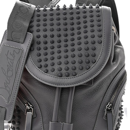 Christian Louboutin Calfskin Spiked Small Explorafunk Backpack Charbon 7 of 9