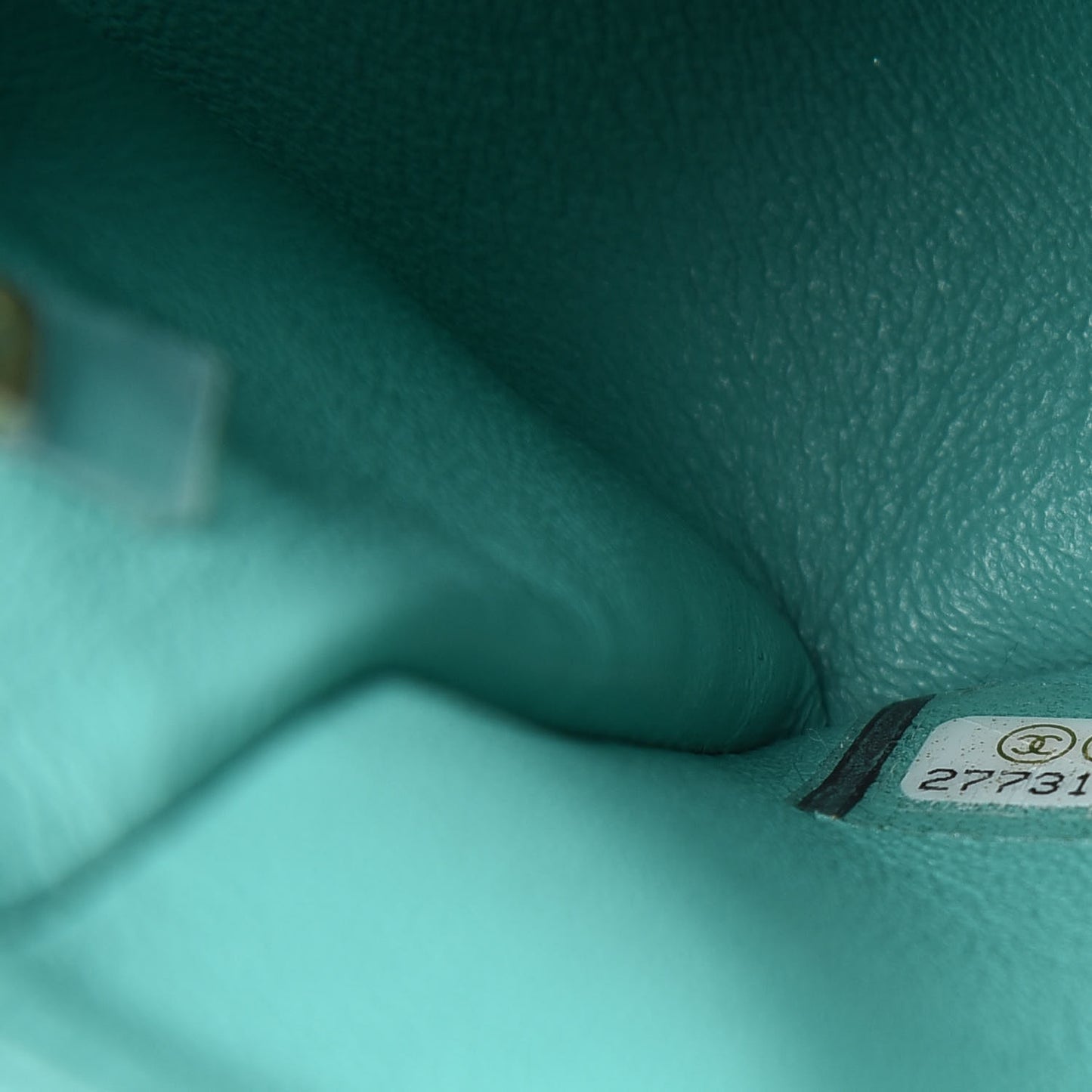 Lambskin Quilted Mini Rectangular Flap Green