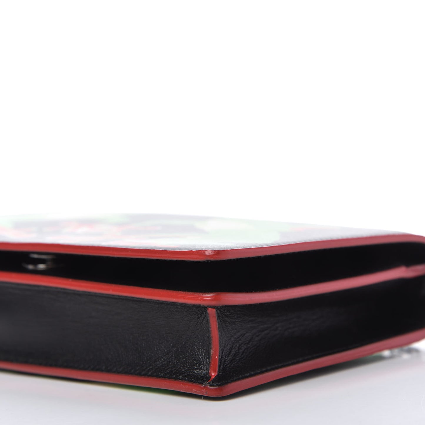X CHRIS MARTIN Calfskin Wallet On Chain WOC Black Multicolor