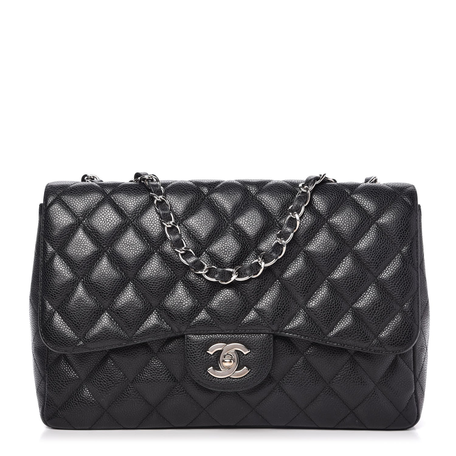 Chanel Caviar Quilted Jumbo Single Flap Black 1 of 11