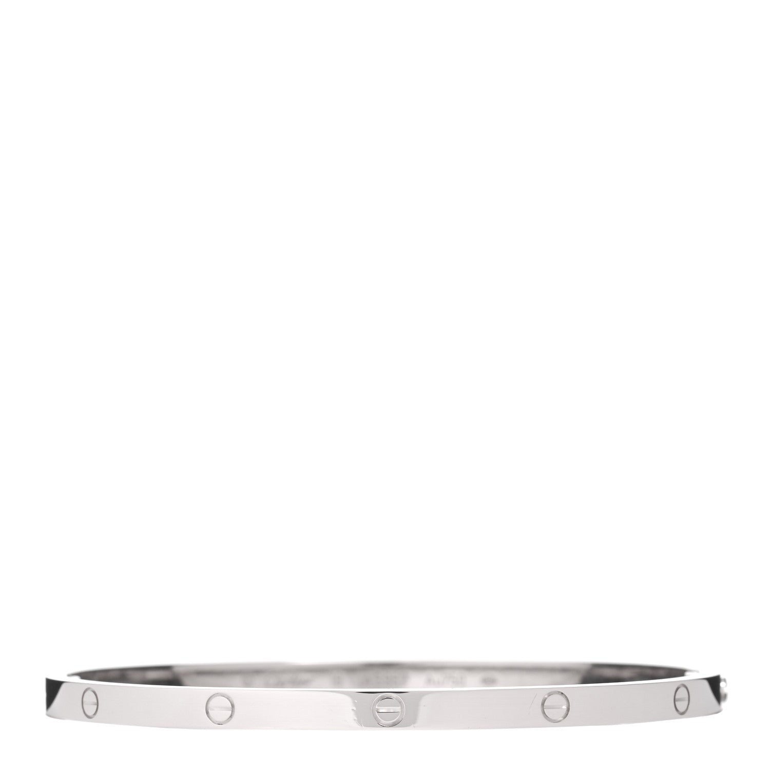 Cartier 18K White Gold Small LOVE Bracelet 18 3 of 5