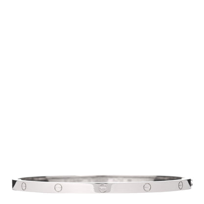 Cartier 18K White Gold Small LOVE Bracelet 18 3 of 5