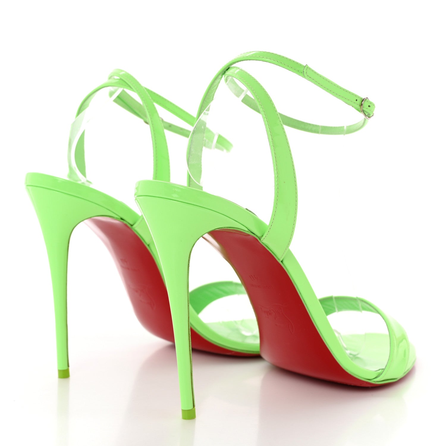 Christian Louboutin ヒール ライトグリーン Christian Louboutin Patent Loubigirl 100 Sandals 40 Neon Green