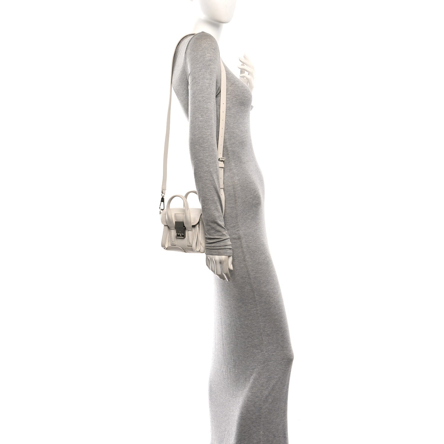 3.1 Phillip Lim Smooth Calfskin Nano Pashli Satchel White 2 of 10
