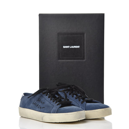 Saint Laurent Suede Womens Court Classic Sneakers 36.5 Denim 9 of 9