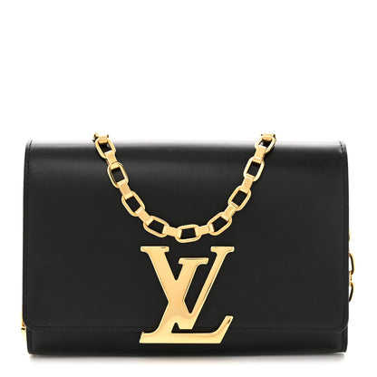 Louis Vuitton Calfskin Chain Louise MM Black 1 of 13