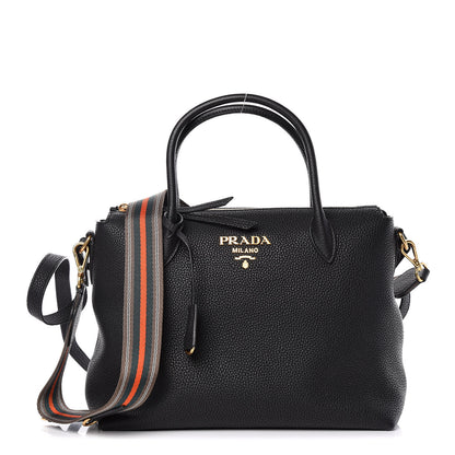 Prada Vitello Daino Tote Black 1 of 12