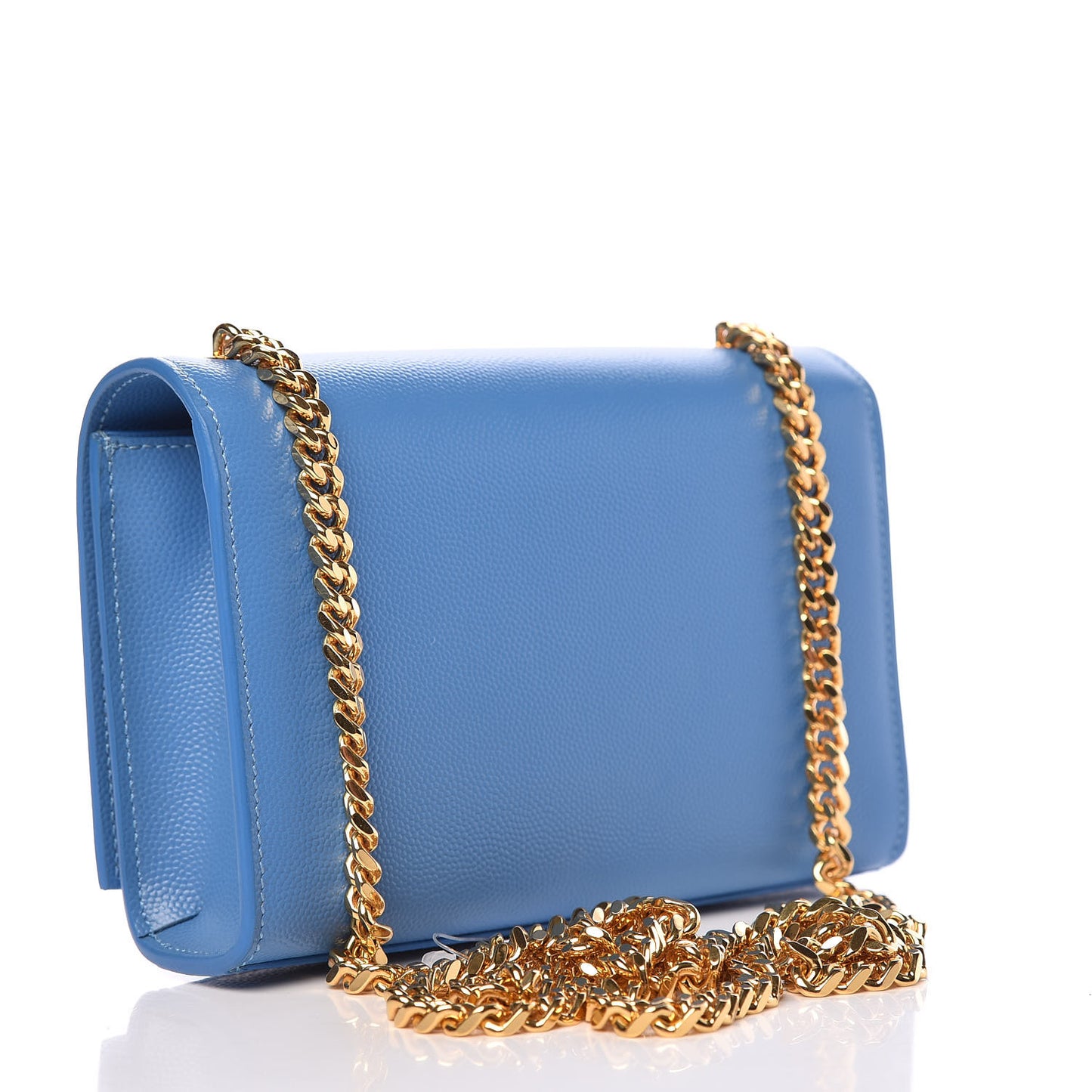 Grain De Poudre Small Classic Monogram Kate Satchel Blue Clair