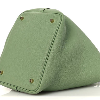 Hermes Taurillon Maurice Picotin Lock 22 MM Vert Criquet 10 of 10